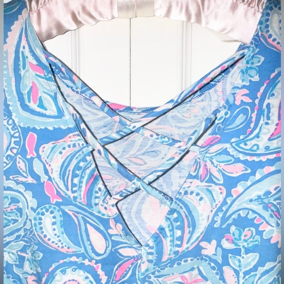 Lilly Pulitzer Kimi Dress In Zanzibar Blue size XS EUC - Picture 2 of 10